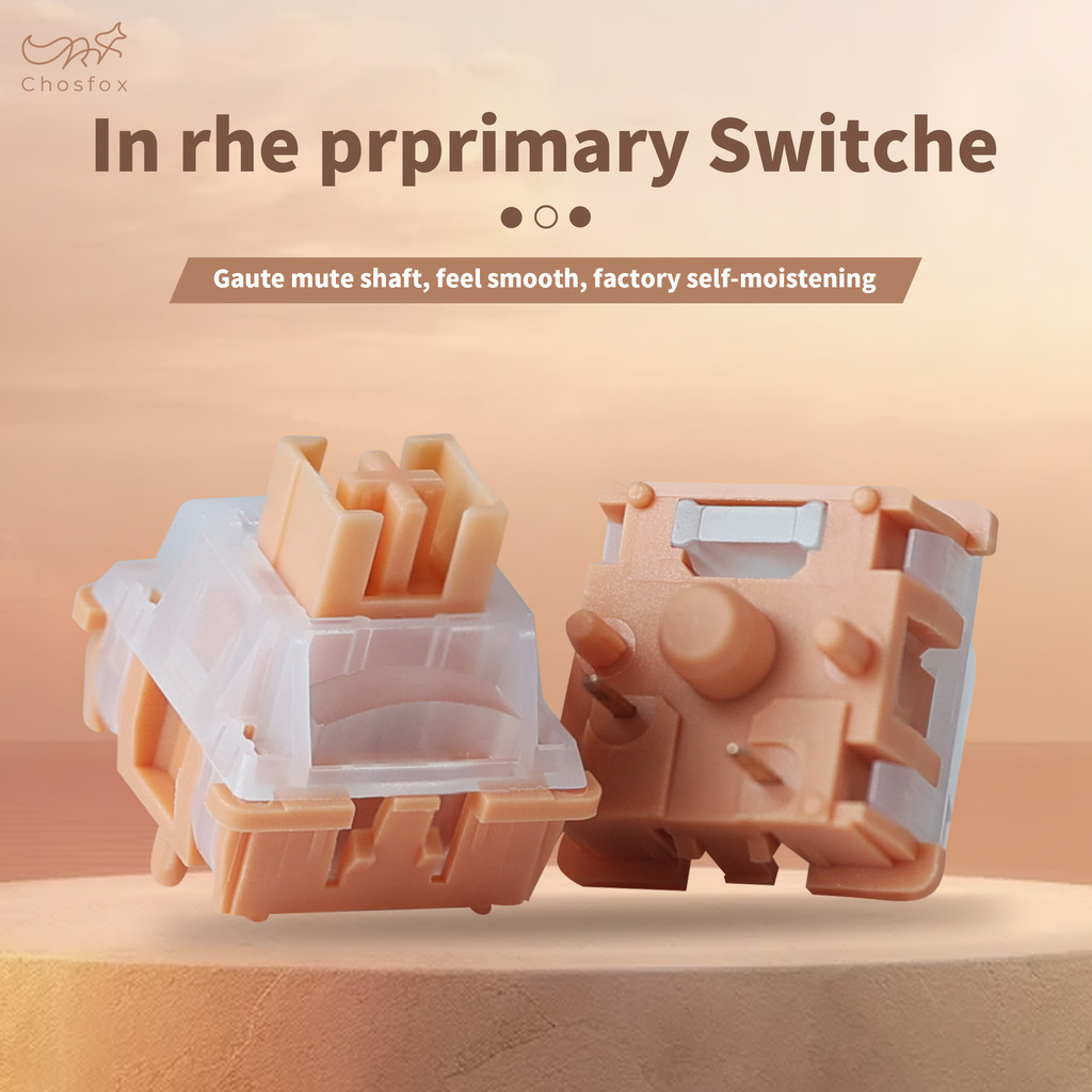 Chosfox&Outemu Yichu Silent Linear Switch Trigger 42G Game Mechanical Keyboard Switch 5Pin Pre Lubed