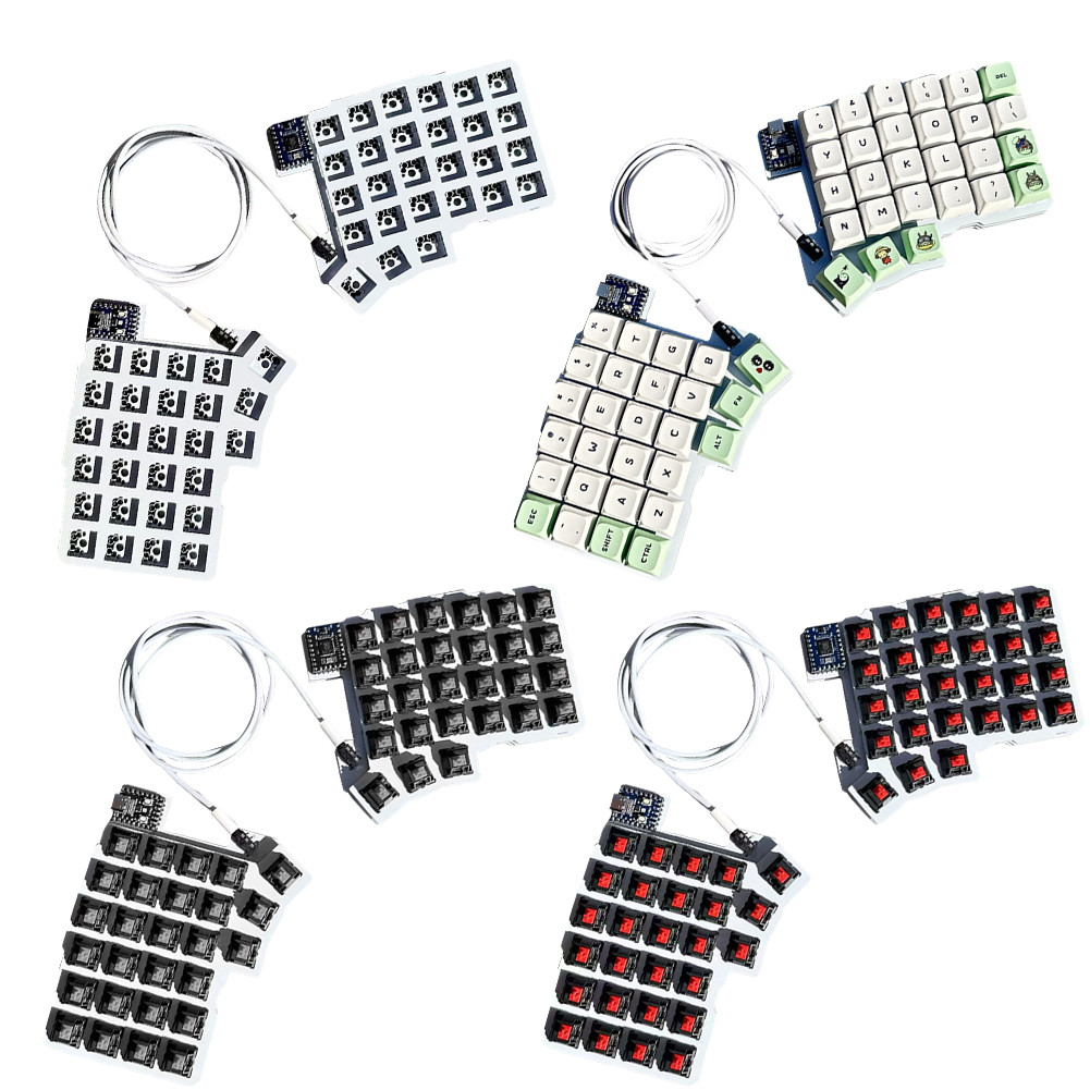 Split Keyboard Wired Ergonomics Keyboard Support Qmk/Vial Gaming Keyboard Split-Layout Keyboard