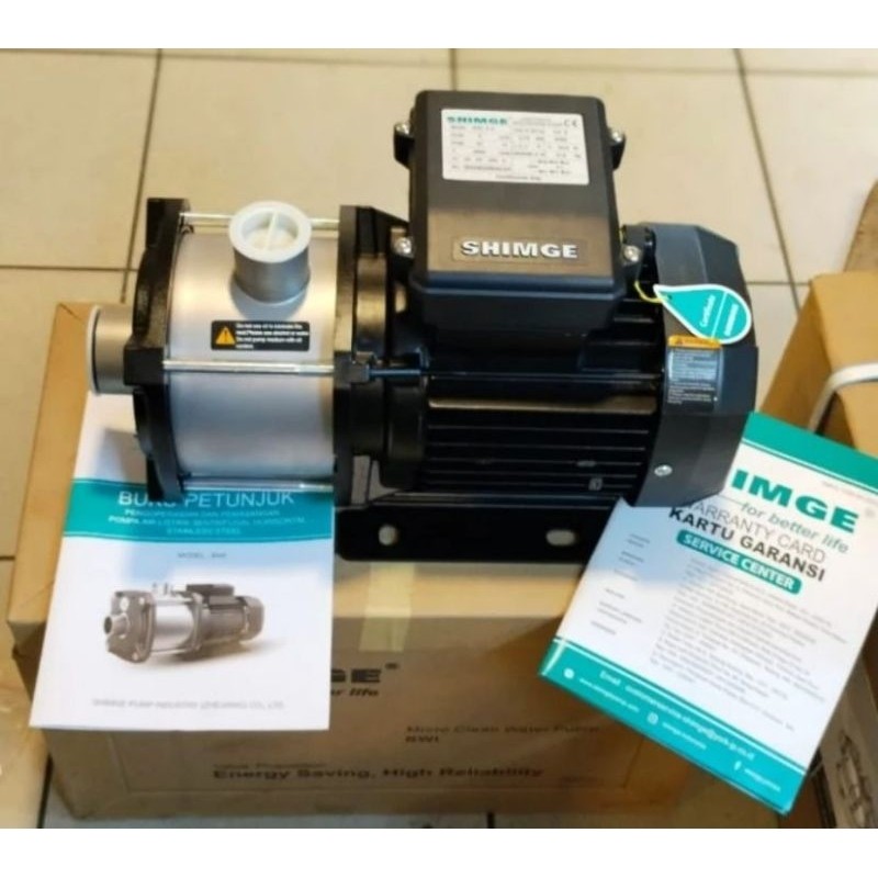 (TERMURAH) SHIMGE BWI 5-4 POMPA DORONG. BOOSTER MULTISTAGE STAINLESS 1HP 220 Volt