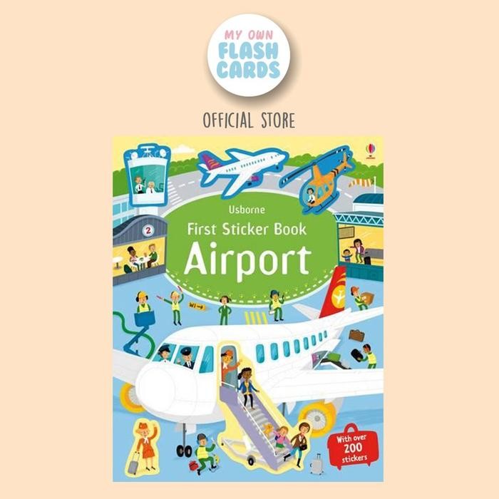Usborne Sticker Book Airport - Activity Education Children - Buku Edukasi Anak Mainan Stiker Bandara