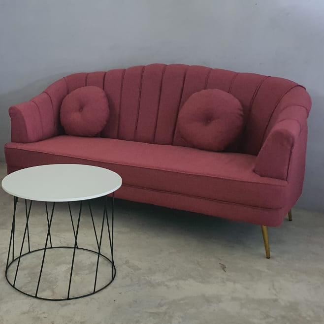 Terlaris Sofa Retro Kerang 1Set 3 Seater Dan 1 Seater