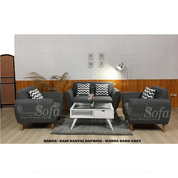 Terlaris Sofa Bagus / Sofa Minimalis / Kursi Sofa Ruang Tamu Modesty 211 Seater Retro Mini Standart