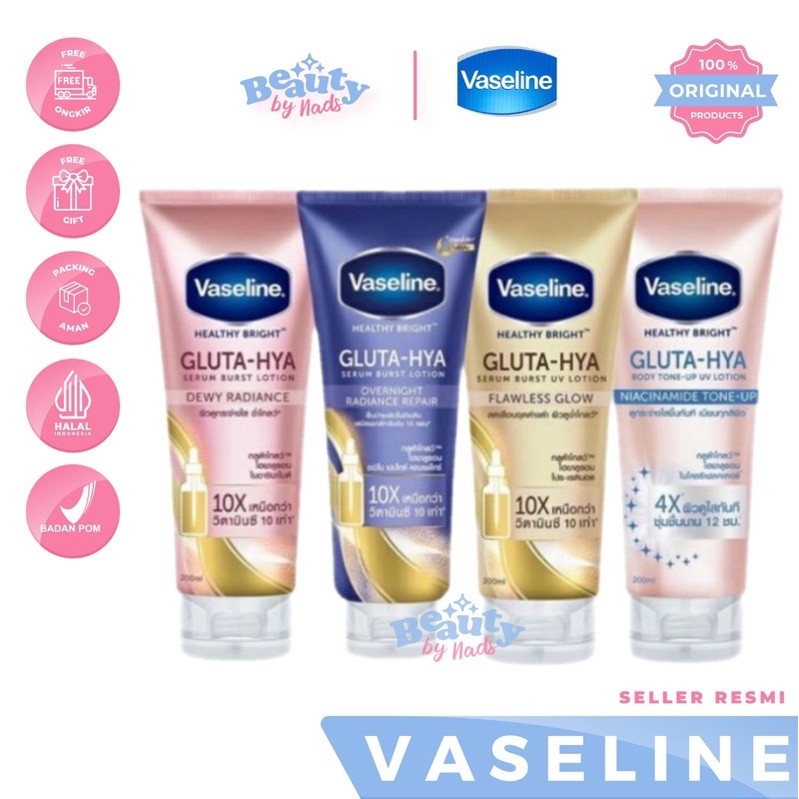 Ready selalu- [READY] BODY SERUM BY VASELINE GLUTA HYA Vaseline Gluta-Hya Gluta Hya Serum Burst