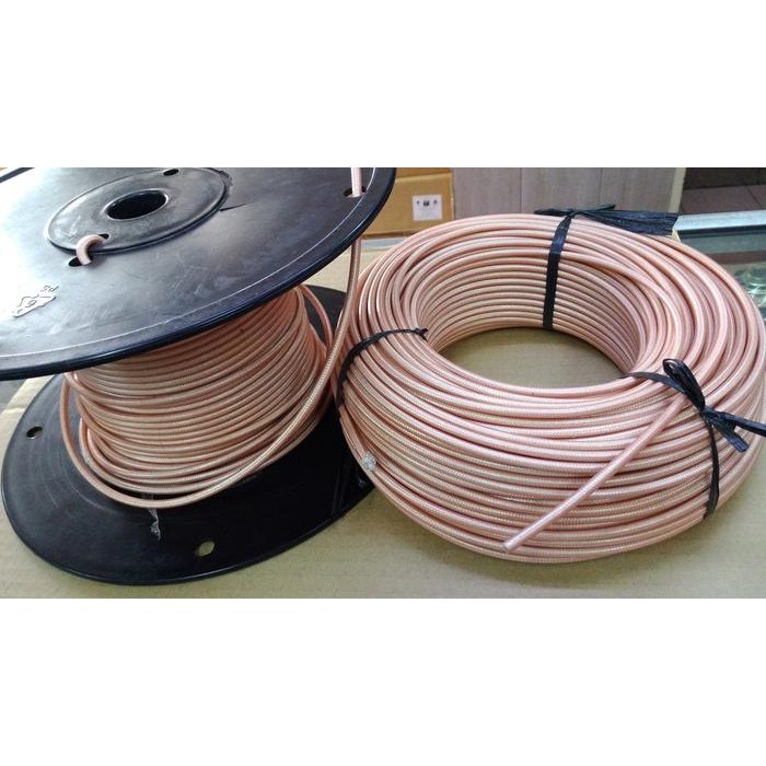 TERBARU Cable Teflon RG58, Double Grounding, Inner Tunggal, Material Perak.