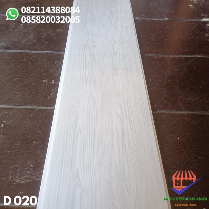 Stok Baru Plafon PVC Hilton Motif Kayu Putih, Economy Premium