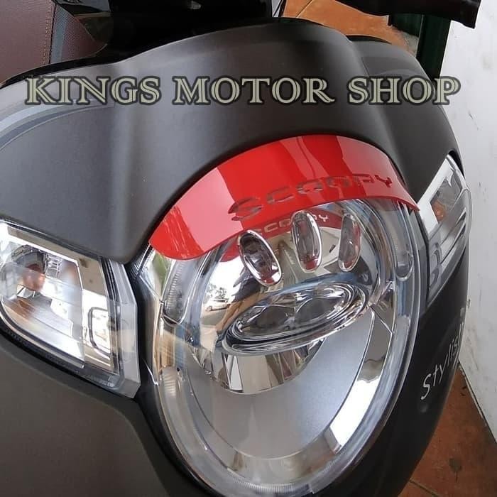 TOPI LAMPU/GARNISH HEADLAMP/VISOR LAMPU/COVER LAMPU HONDA SCOOPY GRATIS ONGKIR