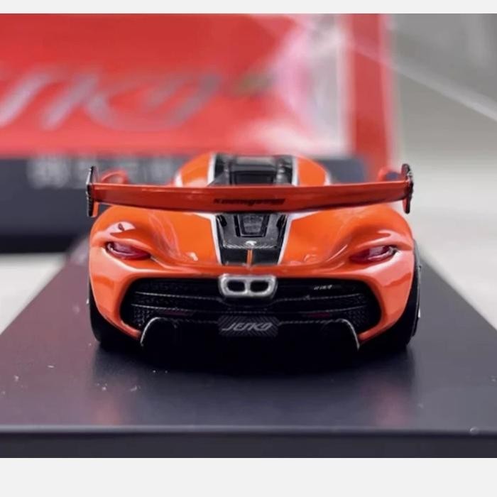 Promo Terbatas Cm Model 1:64 Orange Koenigsegg Jesko Racing Sports Model Diecast Display Car Aman