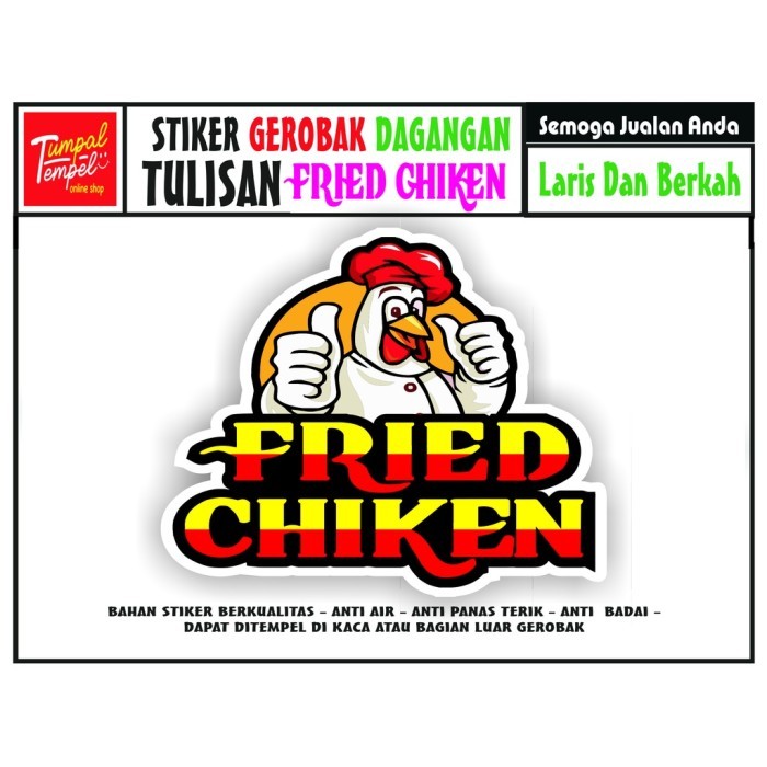 [Expert] STIKER CUTTING KACA GEROBAK TULISAN FRIED CHIKEN/ NAMA TOKO / NAMA