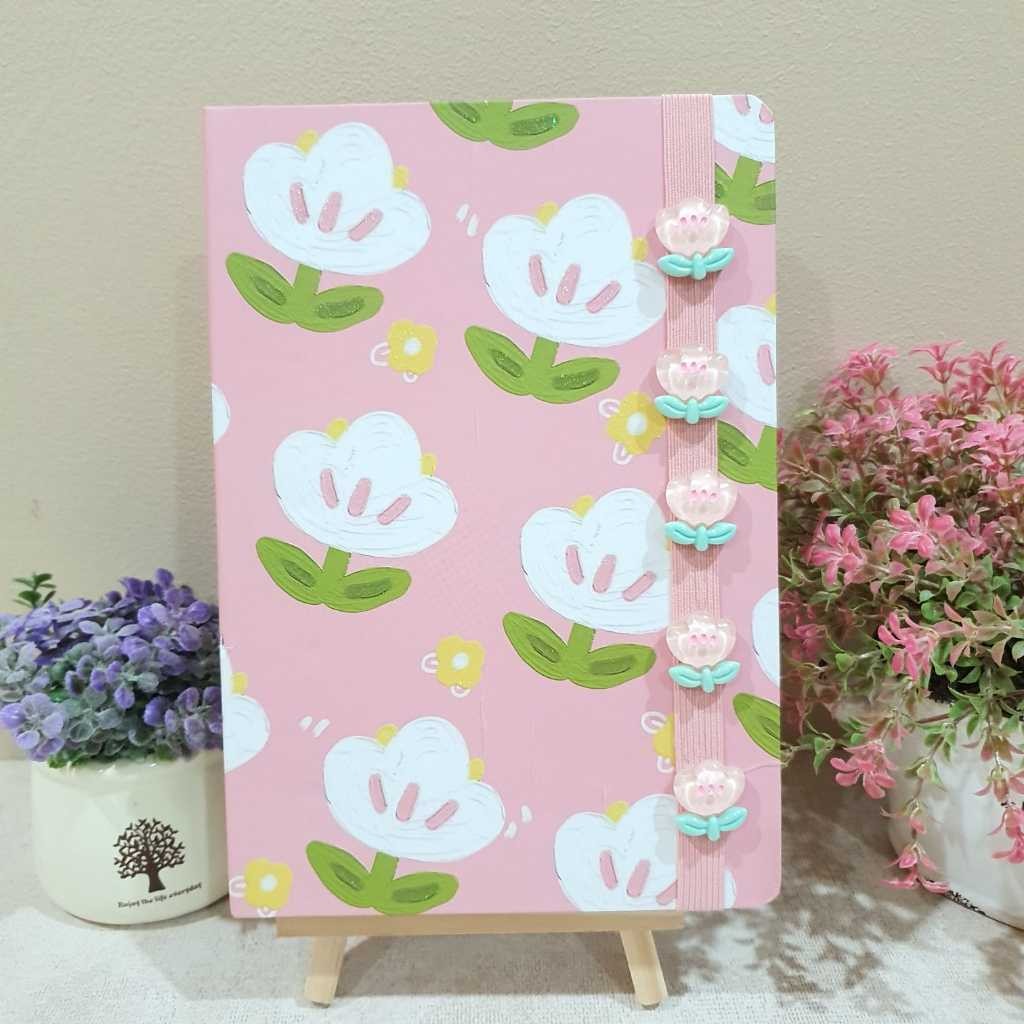 

Mikirei A5 Diary Hiasan Bunga Jurnal Bunga Buku Tulis Aesthetic