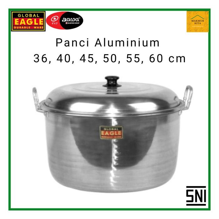 Panci Besar 36 40 45 50 55 60 cm Aluminium Global Eagle / Panci Besar Jawa Maspion / Panci Kuah