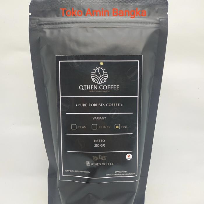 

KOPI BUBUK KHAS BANGKA QTHEN COFFEE KEMASAN 250 GRAM