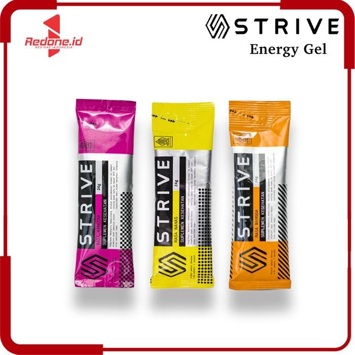 

Strive Energy Gel 24g - Suplemen Olahraga BPOM Halal - Rasa Nanas