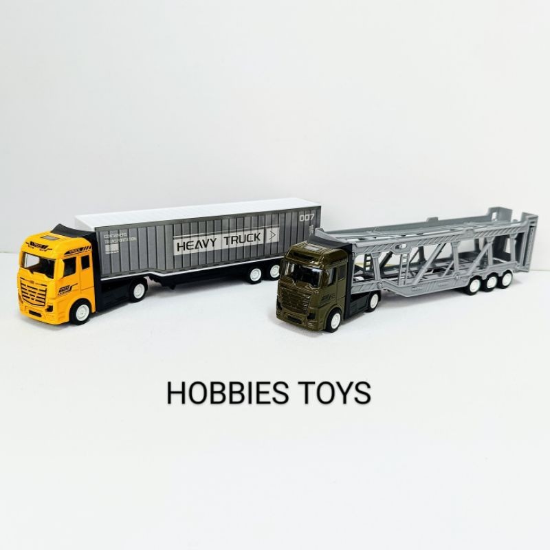 Diecast Truk Trailer Kontener - Transporter Truck
