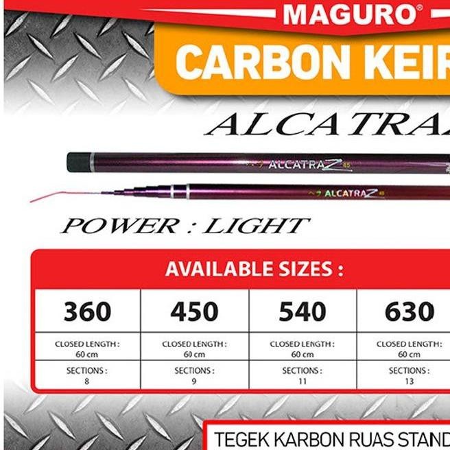 Promo Terlaris Joran TEGEK MAGURO AZURE EVERGREEN ALCATRAZ COMPASS BLACK JACK Tegek Carbon NON ZOOM