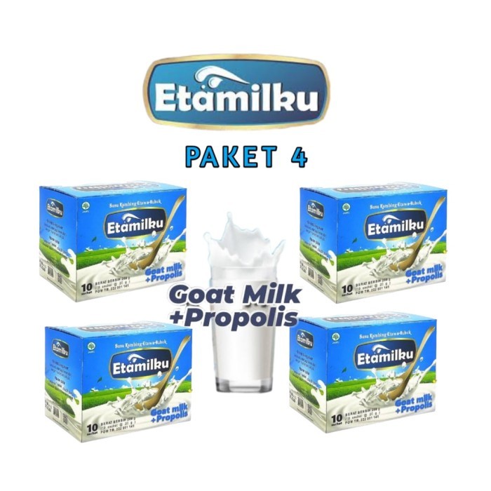 

(Expert) Paket Susu Kambing Bubuk Etamilku Goat Milk Propolis Madu Etawaku Platinum Susu Kambing