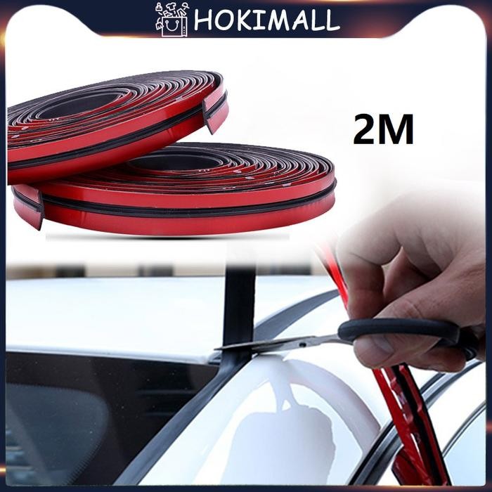 ReadyBos- 2M Lis Segel Karet Kaca Mobil universal Pinggiran Penyegel Jendela