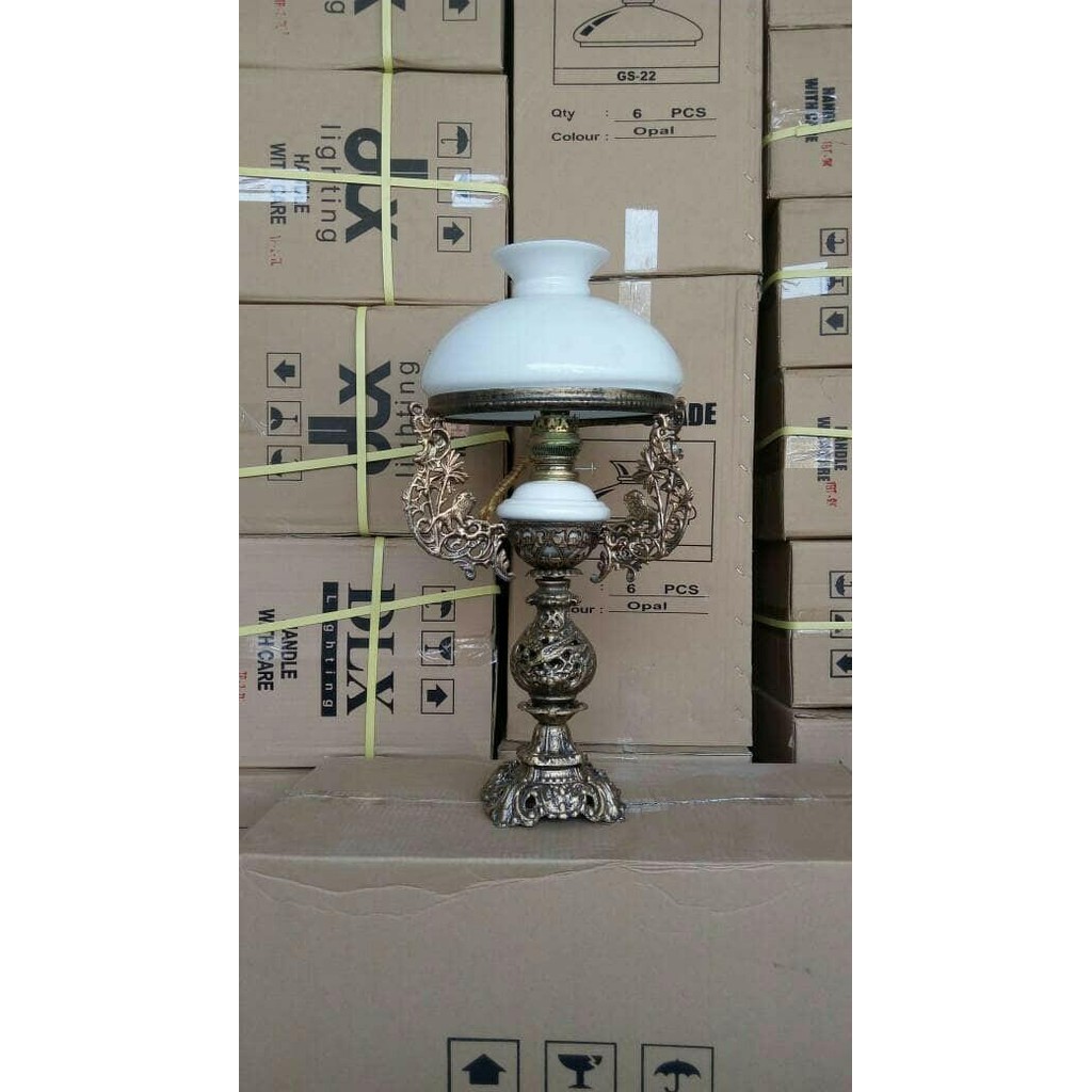 Terlaris Lampu meja betawi antik jawa kuno ring 28 cm ..