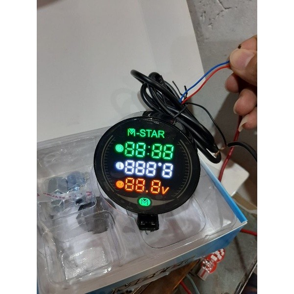 Voltmeter jam celcius - voltmeter bulat 3 in 1 M - star wateroof