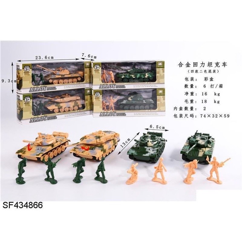diecast tentara tank set metal besi plastik militer pajangan