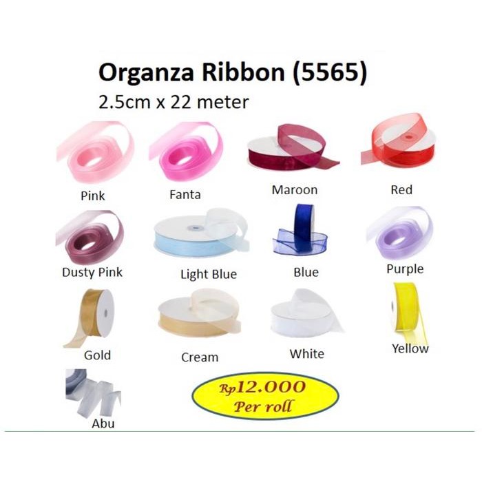 

Pesta- Organza ribbon - pita bunga - pita handbouquet - barang florist