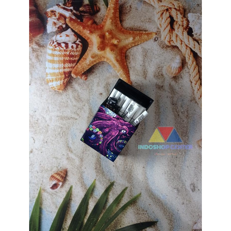 Hapnest- KOTAK ROKOK MOTIF / TEMPAT ROKOK KEREN / WADAH ROKOK PLASTIK