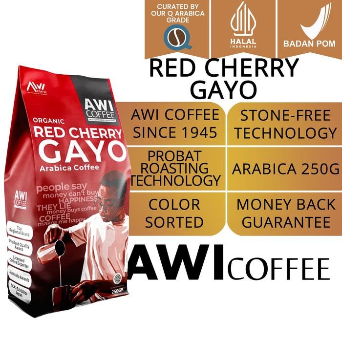 

Awi Coffee Kopi Redcherry Gayo 250gr Biji Kopi AcehKopi GayoArabica