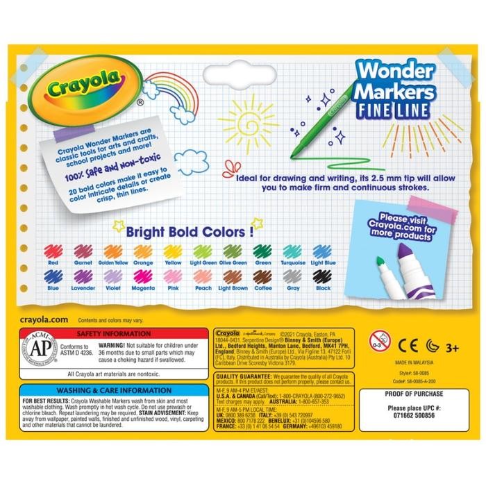 

CRAYOLA COLOR WONDER MARKERS - SPIDOL MEWARNAI ANAK