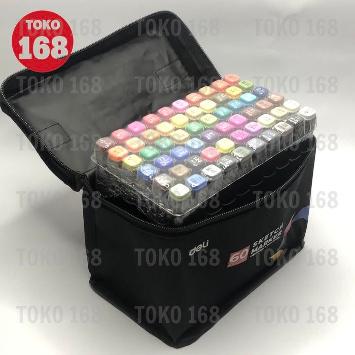 

DELI COLOR MARKER /SPIDOL WARNA DENGAN TAS 60 WARNA 70806-60 (SET)