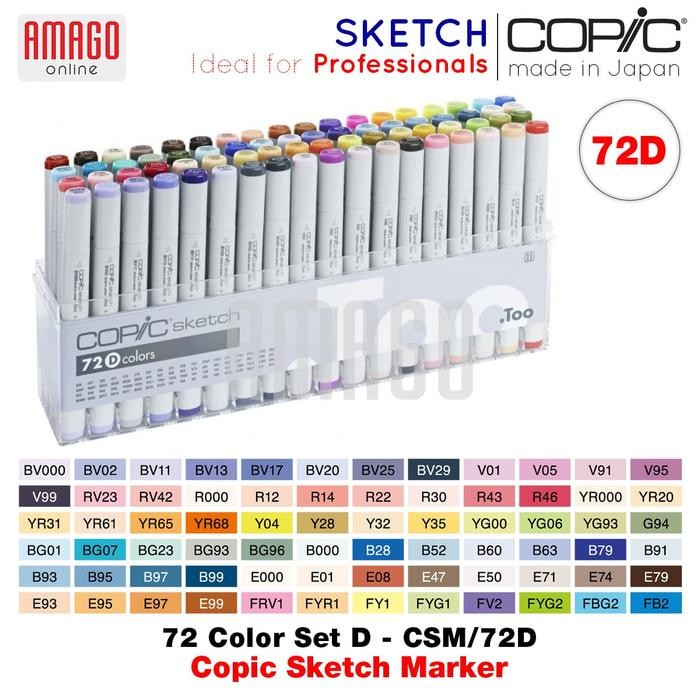 

COPIC SKETCH - 72 COLOR SET D - CSM/72D