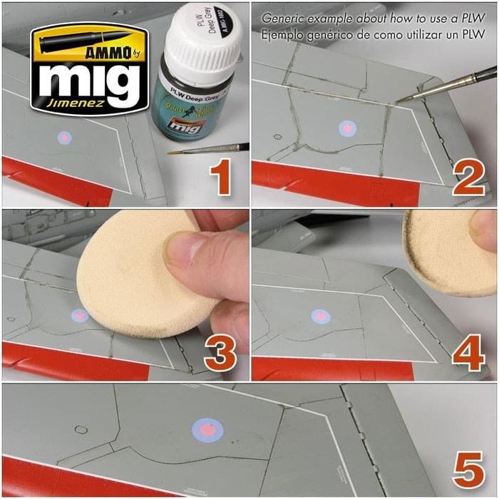 

AMIG1602 : DEEP GREY PANEL LINE WASH ( PLW ) - ENAMEL BASE AMMO MIG FOR MODEL KIT, MECHA , GUNDAM