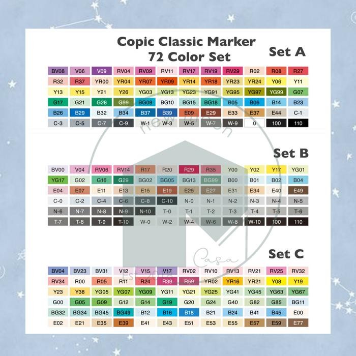

COPIC MARKER 72 SET A B C CLASSIC SPIDOL GAMBAR ARSITEKTUR KALIGRAFI