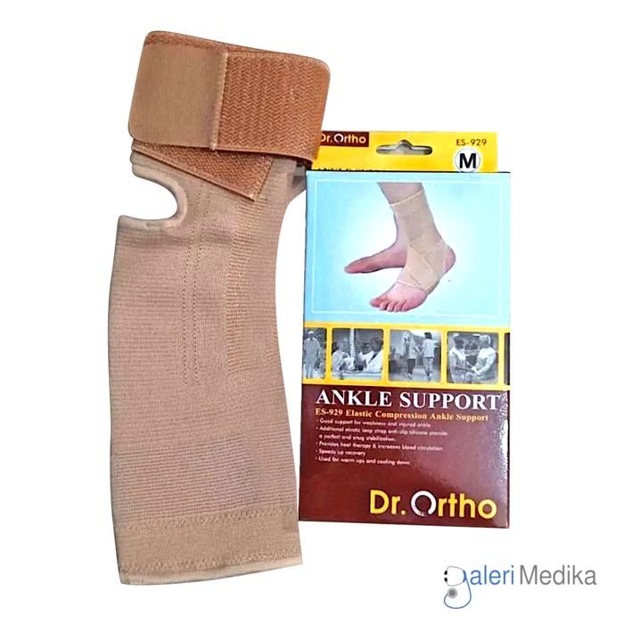 Dr. Ortho ES-929 Elastic Ankle Support dengan silicone / Ankle Support