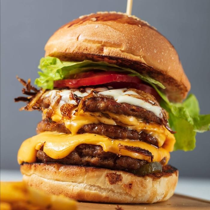 

BARANG TERLARIS RED ORANGE CHEDDAR CHEESE 84 SLICES BURGER CHEESY 1KG - 100% HALAL