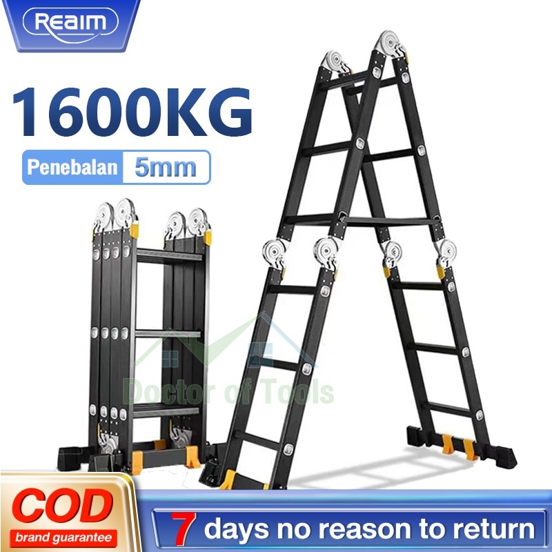 3.7M/4.7M/5.8M Tangga Lipat Tangga Aluminium Tangga Multifungsi Tangga Dekorasi Tangga Lipat