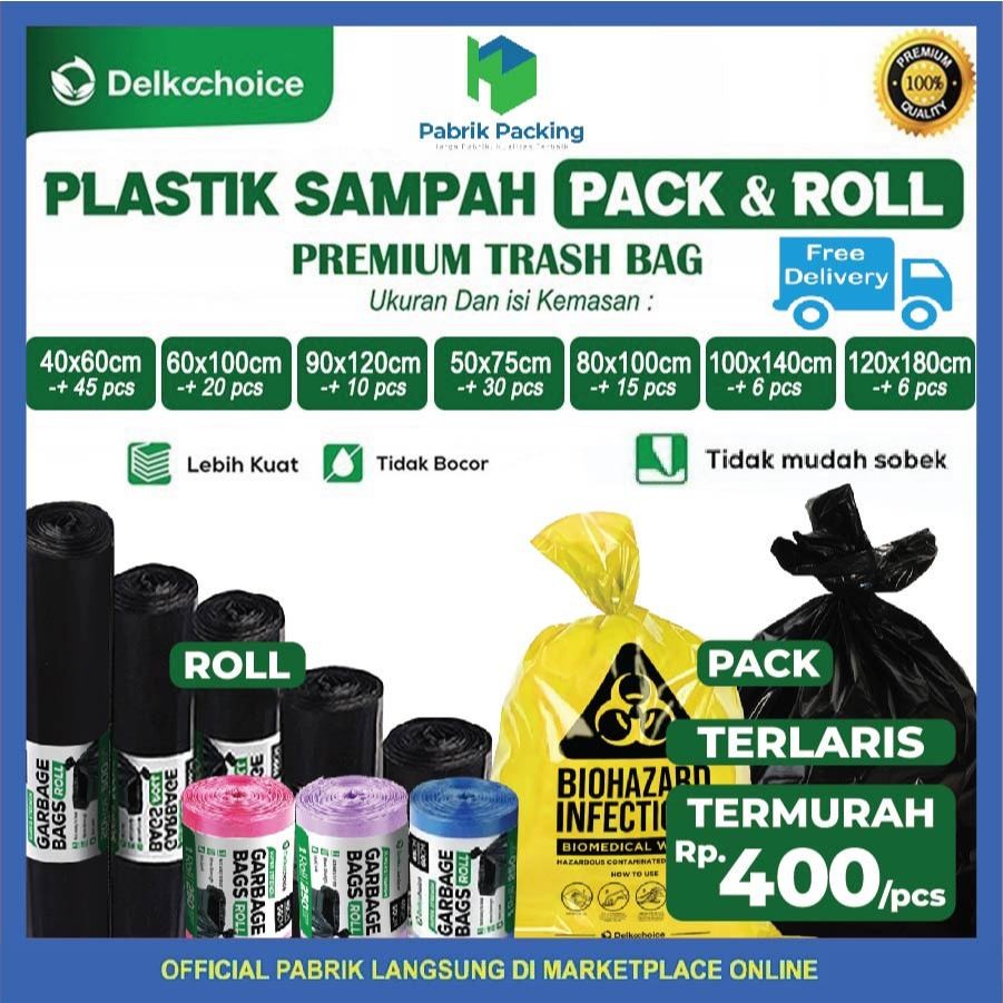 Kantong Plastik Sampah Besar / Jumbo Kuat Termurah - Hitam Pack