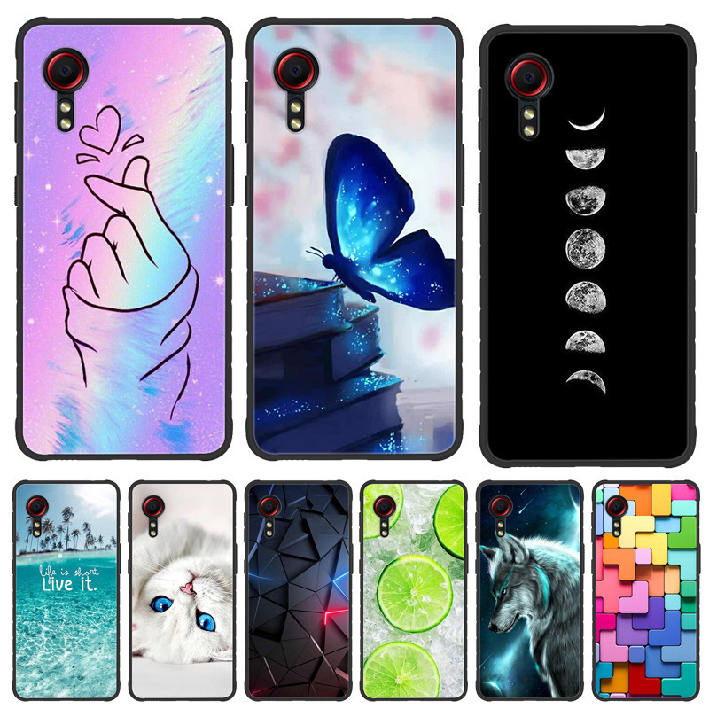 For Samsung Xcover 5 Case Black Fashion Silicone Soft Cover For Samsung Galaxy Xcover5 Phone Cases
