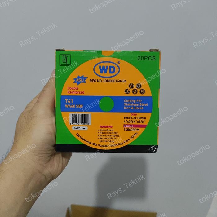 Batu Gerinda Potong WD 4 inch isi 20pcs Batu Resibon Potong WD 4" 20bh