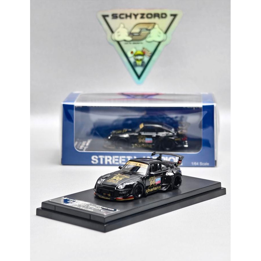 Street Warrior Porsche RWB 993 GT Wing CHARLENE #96 Limited Edition Metallic Black
