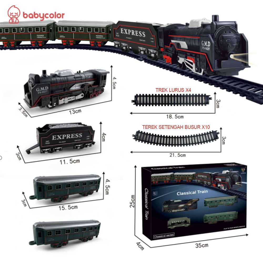 NEW PRODUCT BABYCOLOR MAINAN ANAK KERETA API RAIL KING KERETA API REL PANJANG KERETA API MAINAN ANAK