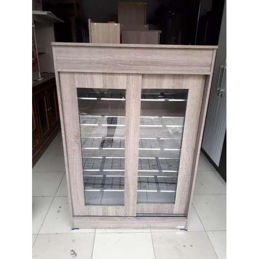 Terbaru Lemari Rak Sepatu Kaca Sliding / Medan Sumut