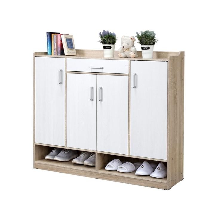 Terbaru Lemari Sepatu 4 Pintu Buffet Sepatu Rak Sepatu Lnr