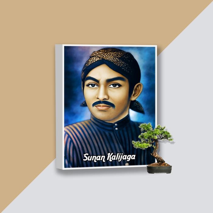 Poster Kayu Sunan Kalijaga Wali Songo Wall Decor Hiasan Dinding 30x40