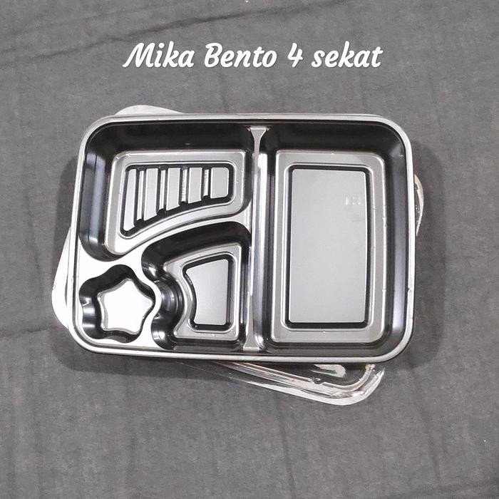 Mika Bento Sekat 4 Kotak Nasi Mika Plastik