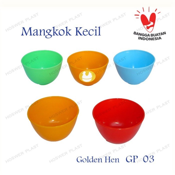 Terlaris 1 pak = 12 pcs Golden Hen Mangkok Kecil Plastik / Gelas