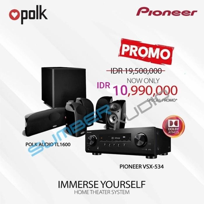 Polk Audio TL-1600 Pioneer VX-534 Paket Home Theatre Dolby Atmos