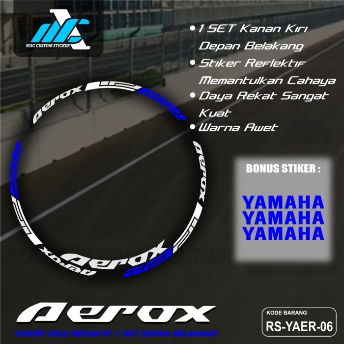 CUTTING STIKER STICKER LIS LIST VELG AEROX - AKSESORIS MOTOR STIKER