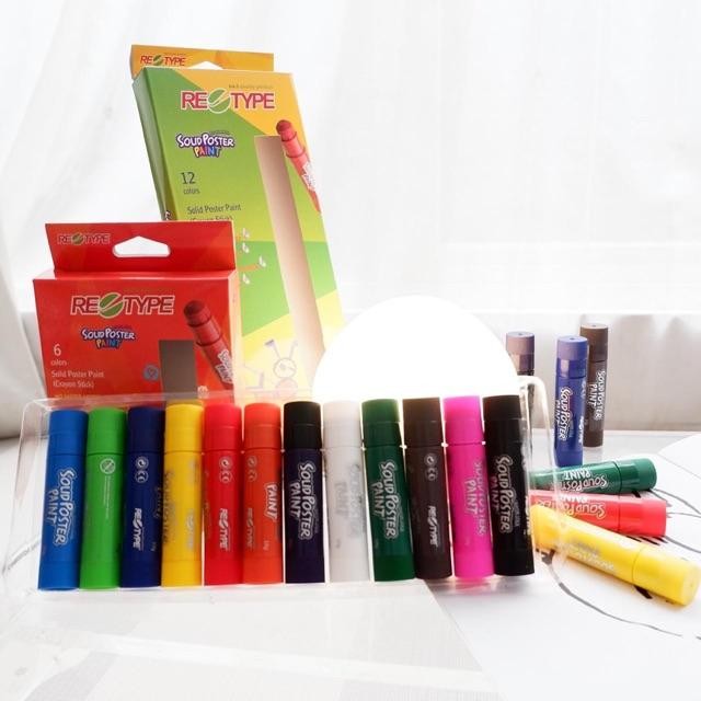

Retype Solid Poster Paint Crayon Stick Face Painting Non Toxic Crayon No Smell Safe Aman Tidak Bau