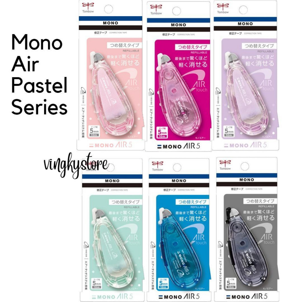 

Tipex / Correction Tape Tombow Mono Air 5mm X 10m PASTEL SERIES