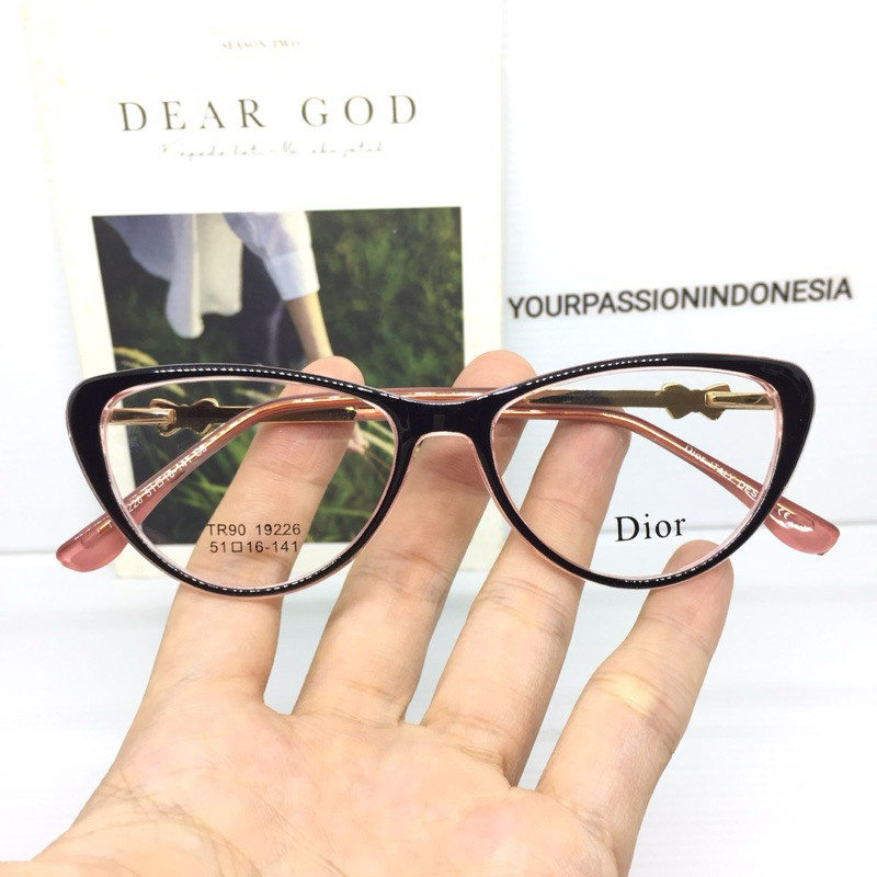 Beaded Bloom Kacamata Baca Wanita 19226 +1.00 Sd +3.00 Model Cat Eye Korea Kacamata