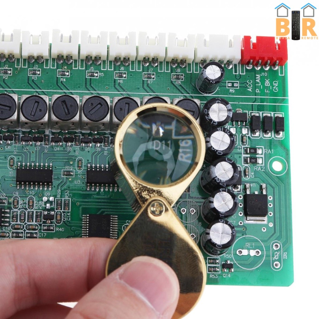 Beaded Bloom Loupe Lup Perhiasan Geologi Triplet 30X-21Mm Kaca Pembesar Lipat Loupe Lensa